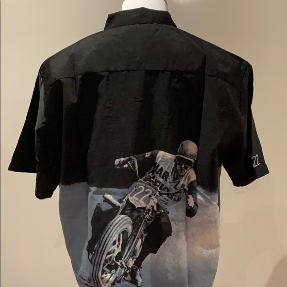 LARGE Men’s Harley-Davidson button up short sleeve - Picture 3 of 6